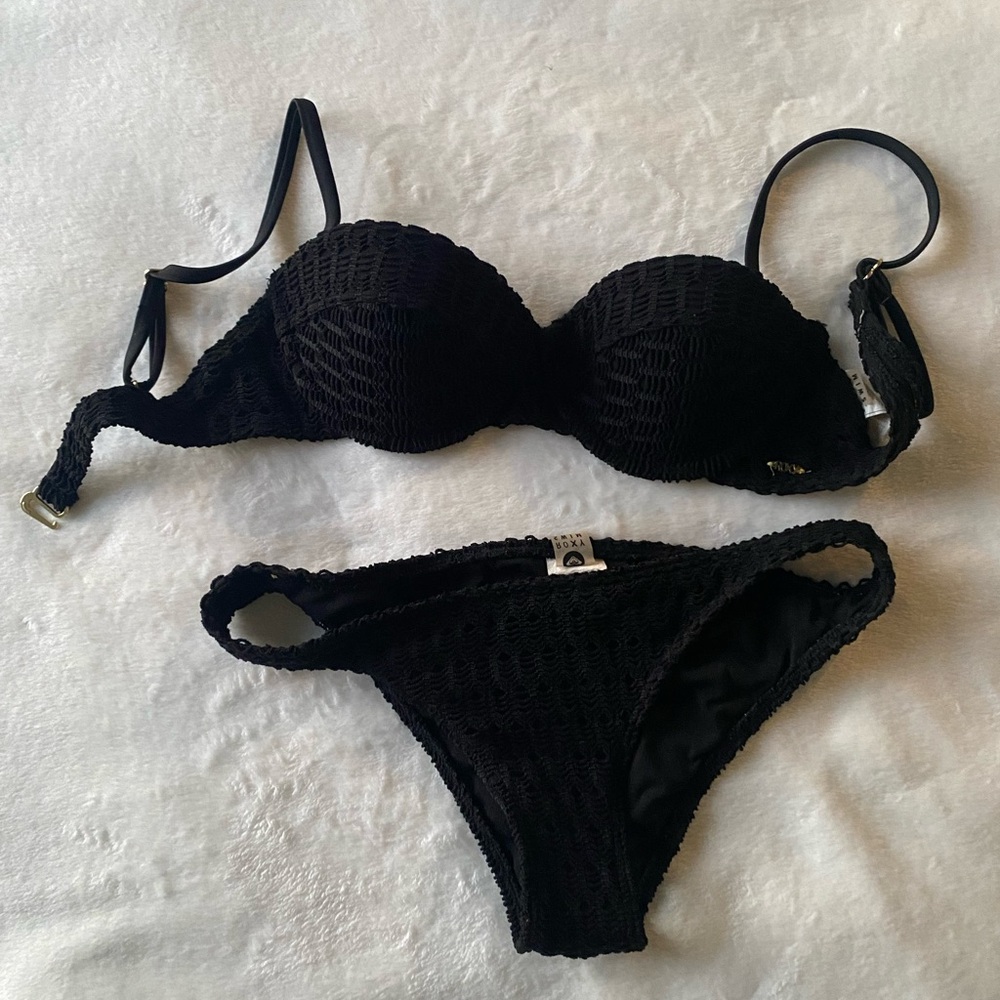 Roxy Black Bikini Swimwear Timeless Design